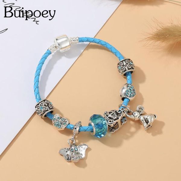 charm bracelets buipoey light blue crystal beads cartoon animals elephant pumpkin wagon leather for women, Golden;silver
charm bracelets buipoey light blue crystal beads cartoon animals elephant pumpkin wagon leather for women, Golden;silver