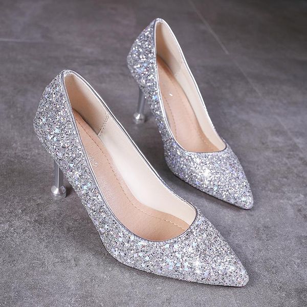 dress shoes 2021 spring women's fashion high heels women thin wedding party ladies bling shallow mouth single, Black
dress shoes 2021 spring women's fashion high heels women thin wedding party ladies bling shallow mouth single, Black