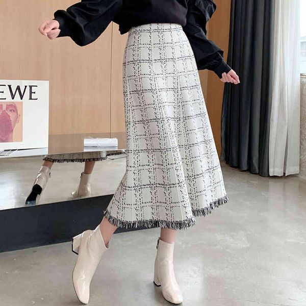 casual dresses winter cashere blend retro plaid tassels a-line long knitted skirts burgundy black white 29zq, Black;gray
casual dresses winter cashere blend retro plaid tassels a-line long knitted skirts burgundy black white 29zq, Black;gray