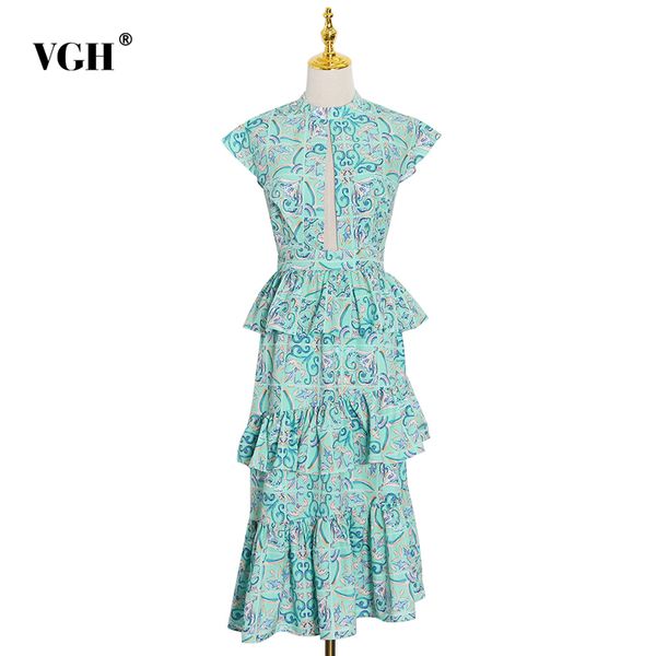 vgh green dress for women stand collar sleeveless print hit color high waist hollow out ruffles mid dresses female clothing 210421, Black;gray
vgh green dress for women stand collar sleeveless print hit color high waist hollow out ruffles mid dresses female clothing 210421, Black;gray