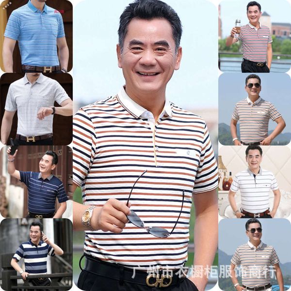 t-shirt summer middle aged and old cotton lapel short ice dad polo business leisure, White;black
t-shirt summer middle aged and old cotton lapel short ice dad polo business leisure, White;black