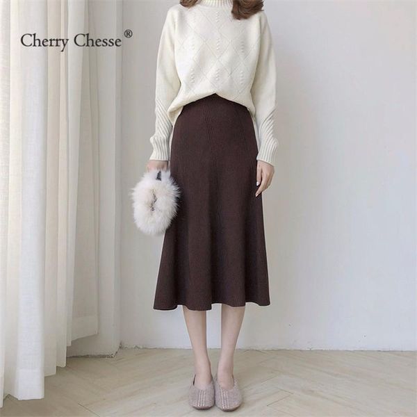 skirts cherry chesse harajuku women knitted skirt elastic waist empire solid bottoms female autumn winter casual, Black
skirts cherry chesse harajuku women knitted skirt elastic waist empire solid bottoms female autumn winter casual, Black