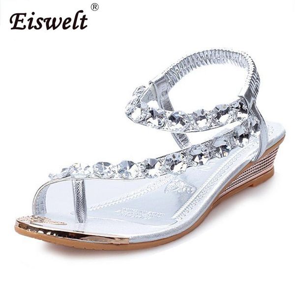 dress shoes eiswelt summer female fahsion sandals spring crystal rhinestone wedge women's fashion ladies beach, Black
dress shoes eiswelt summer female fahsion sandals spring crystal rhinestone wedge women's fashion ladies beach, Black
