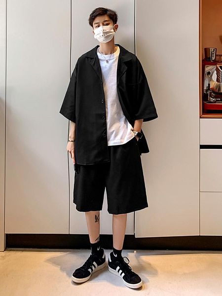 casual suit men's summer thin korean fashion dk uniform loose ins ruffian handsome small jacket suits & blazers, White;black
casual suit men's summer thin korean fashion dk uniform loose ins ruffian handsome small jacket suits & blazers, White;black