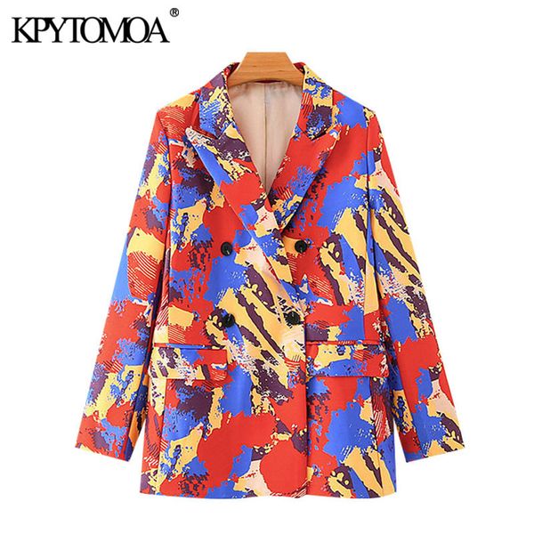 women fashion double breasted graffiti print blazer coat vintage long sleeve pockets female outerwear chic 210416, White;black
women fashion double breasted graffiti print blazer coat vintage long sleeve pockets female outerwear chic 210416, White;black