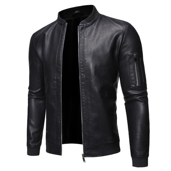 men's fur & faux pu leather jacket motorcycle slim trench coat fashion clothing baseball m-, Black
men's fur & faux pu leather jacket motorcycle slim trench coat fashion clothing baseball m-, Black