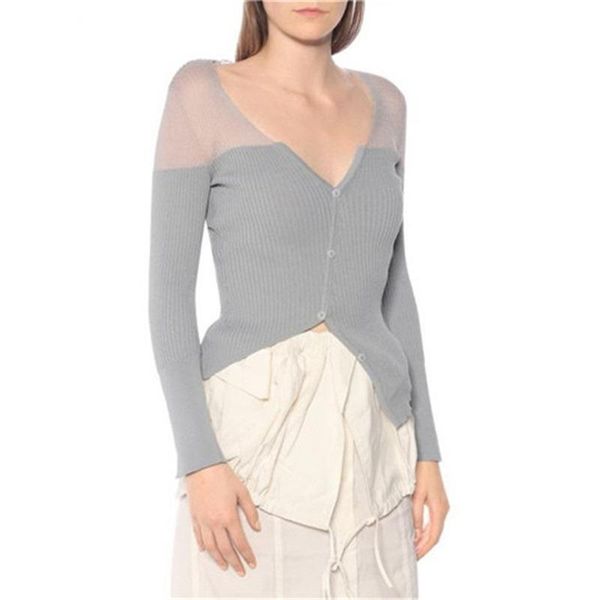 women's knits & tees v neck hit color patchwork knit chic irregular single breasted design cardigans elegant fashion tide ribbed women, White
women's knits & tees v neck hit color patchwork knit chic irregular single breasted design cardigans elegant fashion tide ribbed women, White
