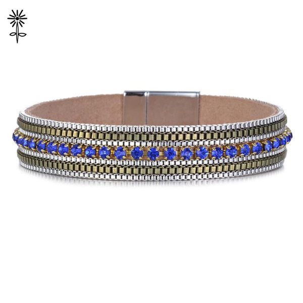 crystal shining multilayer thin leather bracelets bangles jewelry with magnetic clasp for women plusera b-021 link, chain, Black
crystal shining multilayer thin leather bracelets bangles jewelry with magnetic clasp for women plusera b-021 link, chain, Black