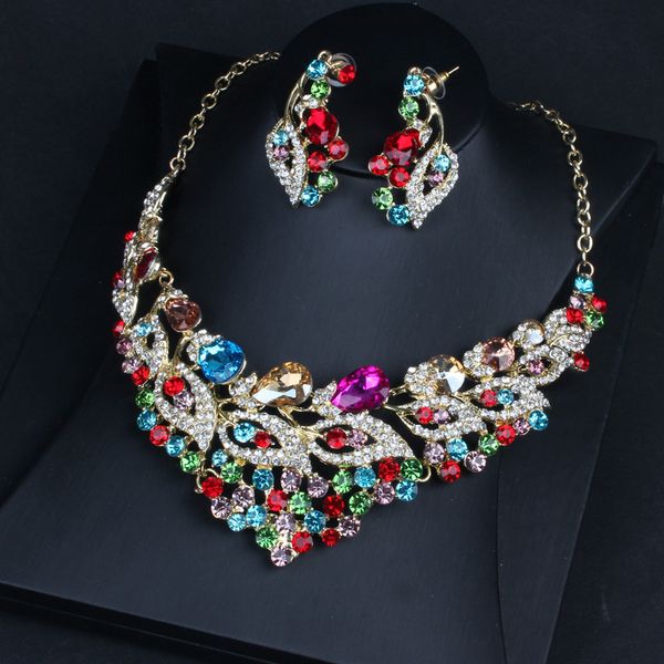 jewelry set necklace exaggerated flower earrings clavicle chain luxury crystal dinner ball dress accessories, Slivery;golden
jewelry set necklace exaggerated flower earrings clavicle chain luxury crystal dinner ball dress accessories, Slivery;golden