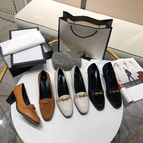 fashion women thick heel dress shoes 6cm high-heeled metal buckle round toe lady party pumps with box, Black
fashion women thick heel dress shoes 6cm high-heeled metal buckle round toe lady party pumps with box, Black