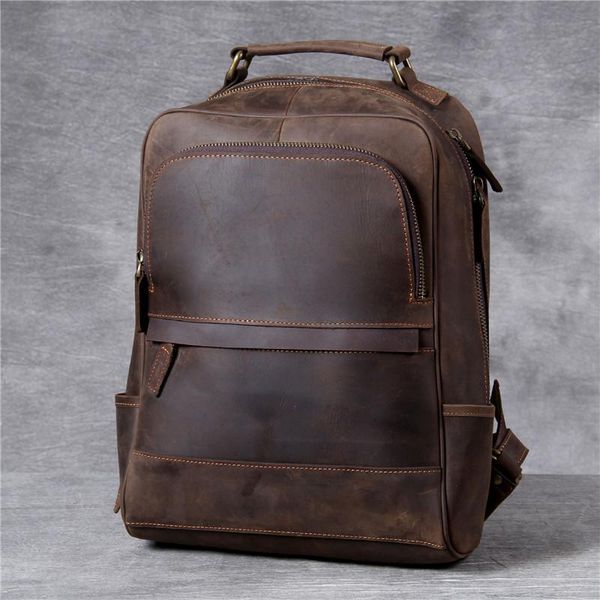 backpack vintage men's large computer luxury genuine leather outdoor daily travel bagpack
backpack vintage men's large computer luxury genuine leather outdoor daily travel bagpack