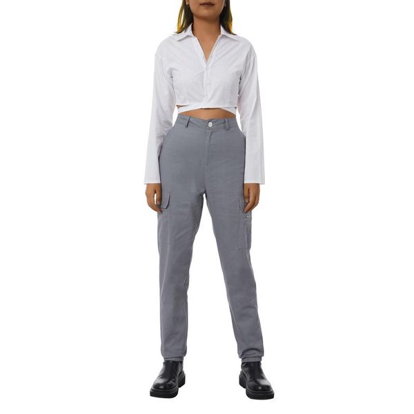 women's pants & capris women cargo casual workout trousers with pockets solid color low-waist loose joggers sweatpants, Black;white
women's pants & capris women cargo casual workout trousers with pockets solid color low-waist loose joggers sweatpants, Black;white