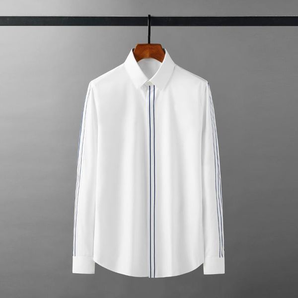 men's casual shirts blue stripe splicing male luxury long sleeve streetwear mens dress slim fit party tuxedo man 4xl, White;black
men's casual shirts blue stripe splicing male luxury long sleeve streetwear mens dress slim fit party tuxedo man 4xl, White;black