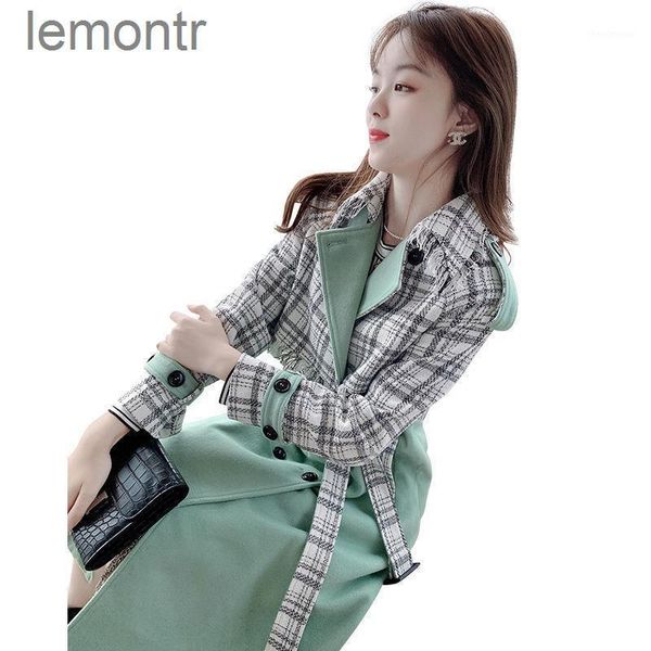 women's wool coat, autumn and winter fashion splicing jacket, medium length b560 clothing, in 2021 & blends, Black
women's wool coat, autumn and winter fashion splicing jacket, medium length b560 clothing, in 2021 & blends, Black