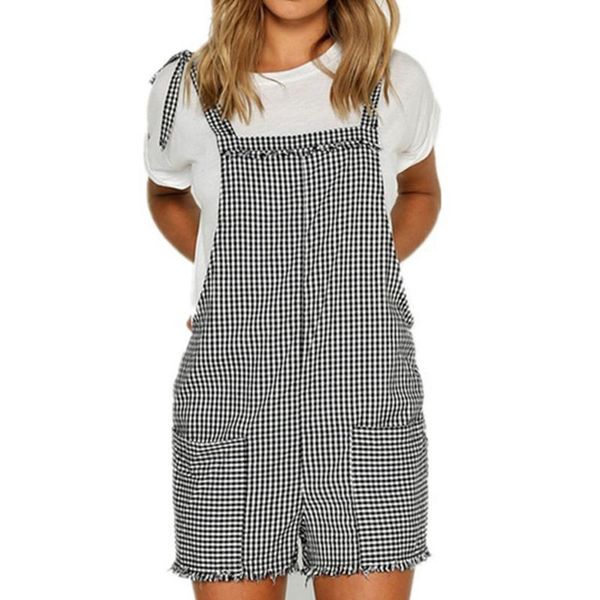 women's jumpsuits & rompers women summer casual solid color strap shorts jumpsuit body feminino, Black;white
women's jumpsuits & rompers women summer casual solid color strap shorts jumpsuit body feminino, Black;white