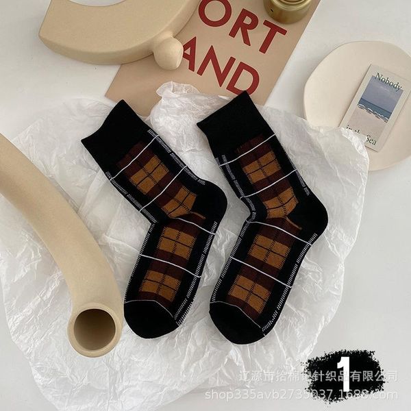 men's socks 1 pair autumn and winter products plaid women's tube british style all-match cotton long fashion, Black
men's socks 1 pair autumn and winter products plaid women's tube british style all-match cotton long fashion, Black