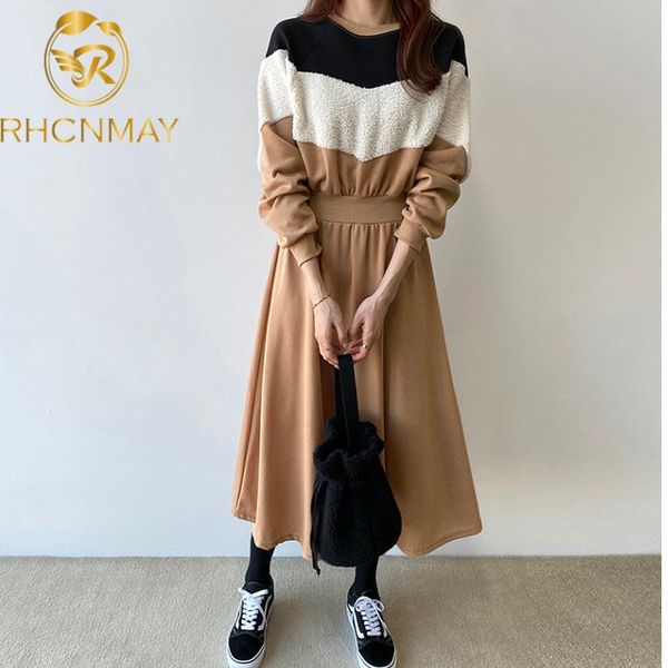 casual dresses 2021 women's autumn winter long wool dress color matching thick round neck sleeve knit, Black;gray
casual dresses 2021 women's autumn winter long wool dress color matching thick round neck sleeve knit, Black;gray
