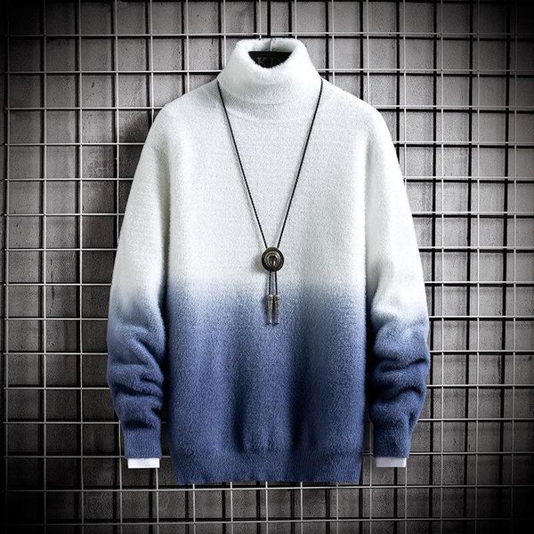 men's sweaters autumn and winter lapel high collar sweater men 's thick all -matching, White;black
men's sweaters autumn and winter lapel high collar sweater men 's thick all -matching, White;black