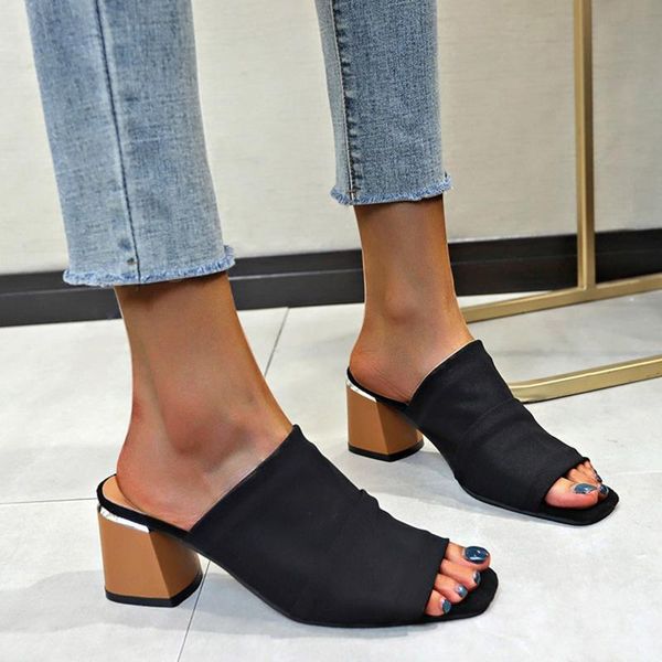 sandals square toe high heels slippers summer women fashion ladies mesh solid color outdoor open-toe plus size woman shoes d4, Black
sandals square toe high heels slippers summer women fashion ladies mesh solid color outdoor open-toe plus size woman shoes d4, Black