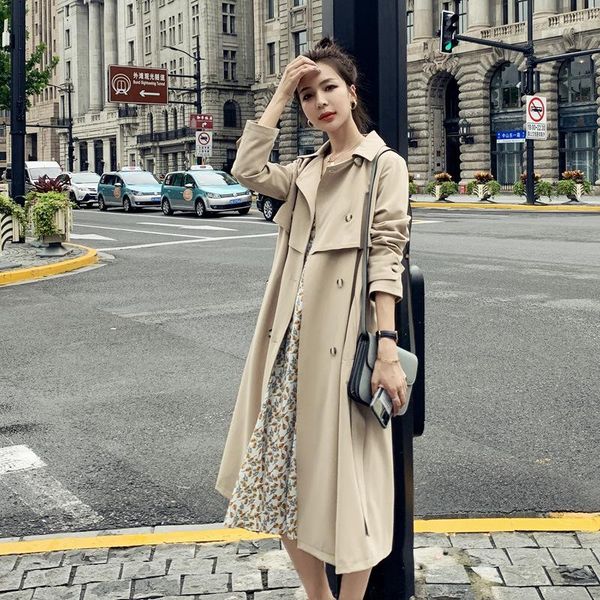 women's trench coats windbreaker autumn 2021 lapel temperament light mature online celebrity with solid color medium, Tan;black
women's trench coats windbreaker autumn 2021 lapel temperament light mature online celebrity with solid color medium, Tan;black