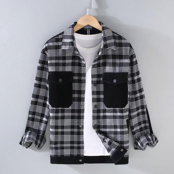 men's jackets 86015 patchwork pockets casual autumn arrival classic lattice simple retro all-match couple youth lapel male shirts, Black;brown
men's jackets 86015 patchwork pockets casual autumn arrival classic lattice simple retro all-match couple youth lapel male shirts, Black;brown