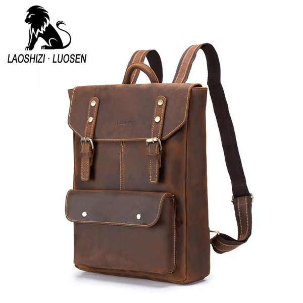backpack laoshizi grazy horse leather men's genuine travel bag casual high-capacity 91407
backpack laoshizi grazy horse leather men's genuine travel bag casual high-capacity 91407