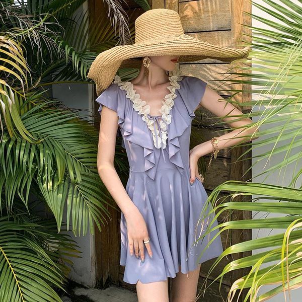 one-piece suits 2021 women one piece swimsuit korean style suspender ruffled swimwear high wasit pleated skirt bathing suit with pads wire-f
one-piece suits 2021 women one piece swimsuit korean style suspender ruffled swimwear high wasit pleated skirt bathing suit with pads wire-f
