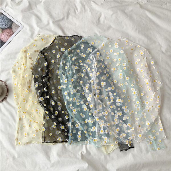 summer autumn women casual mesh pattern daisy flower printed blouse girls shirts see through shirt for female women's blouses &, White
summer autumn women casual mesh pattern daisy flower printed blouse girls shirts see through shirt for female women's blouses &, White