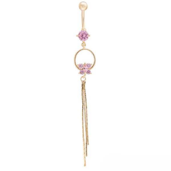 charming 18k yellow gold plated zircon crystal butterfly tassels belly button ring for women belly percing body jewelry, Silver
charming 18k yellow gold plated zircon crystal butterfly tassels belly button ring for women belly percing body jewelry, Silver