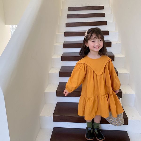 spring little princess long sleeve full dresses baby girls solid color loose swing dress 210508, Red;yellow
spring little princess long sleeve full dresses baby girls solid color loose swing dress 210508, Red;yellow