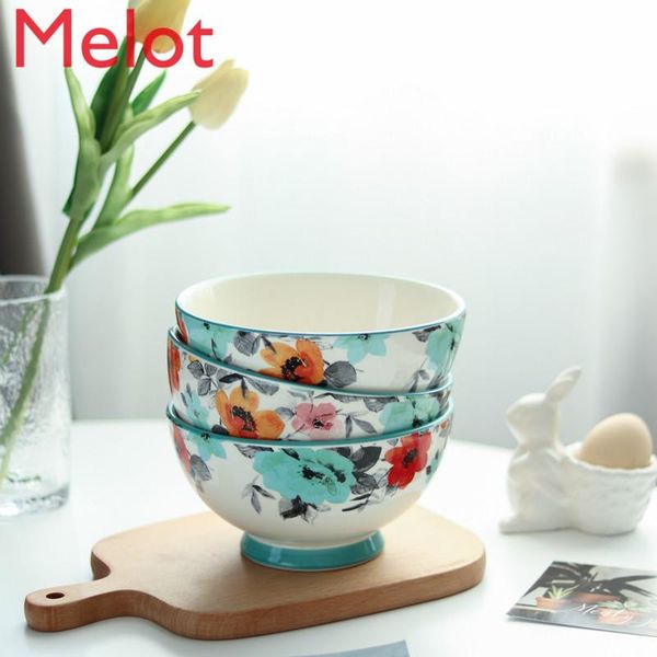hand-painted personality creative rural style household ceramic underglaze color plant flower 6.5 inch noodle bowl salad bowls
hand-painted personality creative rural style household ceramic underglaze color plant flower 6.5 inch noodle bowl salad bowls
