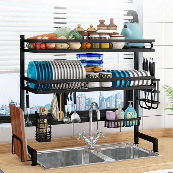 hooks & rails 65/75/85/95cm kitchen shelf organizer dishes drying rack over sink holder draining storage counterutensils
hooks & rails 65/75/85/95cm kitchen shelf organizer dishes drying rack over sink holder draining storage counterutensils