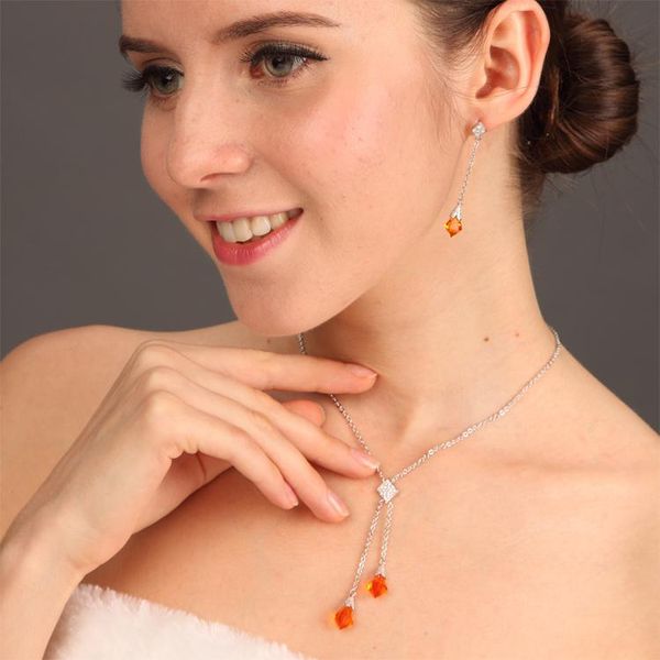 earrings & necklace 2021 strebelle crystal pendant necklaces drop jewelry sets for women lovers gift sqt006, Silver
earrings & necklace 2021 strebelle crystal pendant necklaces drop jewelry sets for women lovers gift sqt006, Silver