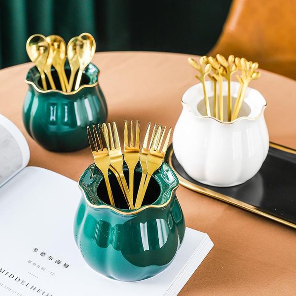 forks nordic high-end creative ceramic fruit fork set cute household stainless steel sign snack small jar
forks nordic high-end creative ceramic fruit fork set cute household stainless steel sign snack small jar