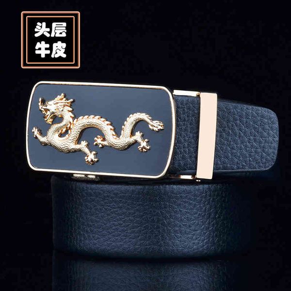 high men's head leather dragon grade business leisure automatic buckle belt, Black;brown
high men's head leather dragon grade business leisure automatic buckle belt, Black;brown