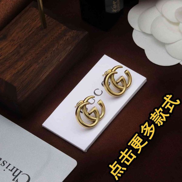 70% off luxury jewelry classic simple double earrings for women's temperament versatile brass s925 silver needle short earrings, Golden
70% off luxury jewelry classic simple double earrings for women's temperament versatile brass s925 silver needle short earrings, Golden