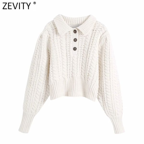 zevity women elegant turn down collar casual knitting sweater ladies chic lantern sleeve buttons pullovers short s517 210419, White;black
zevity women elegant turn down collar casual knitting sweater ladies chic lantern sleeve buttons pullovers short s517 210419, White;black