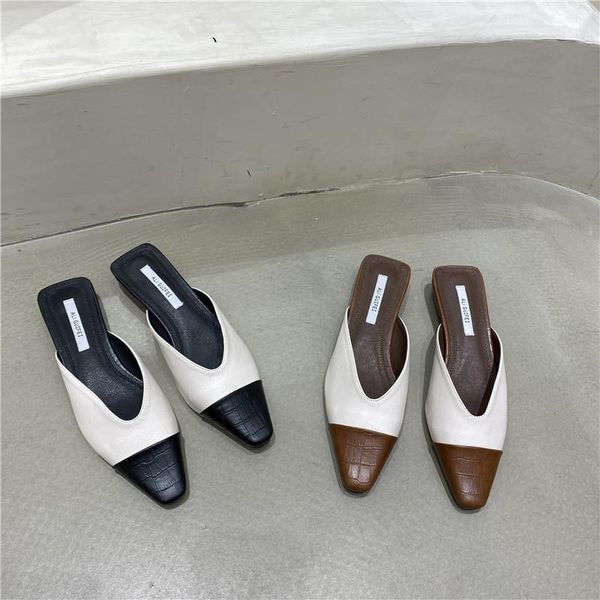slippers ins stone pattern mules femme summer shoes flip flops low heels slides retro mixed color small square toe women sandals, Black
slippers ins stone pattern mules femme summer shoes flip flops low heels slides retro mixed color small square toe women sandals, Black