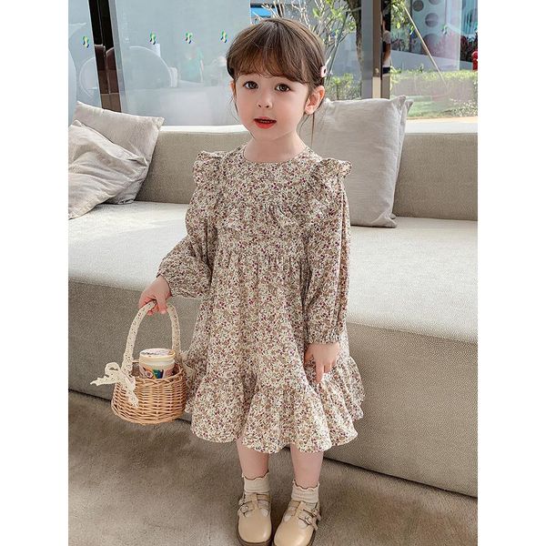 new design good quality factory price fashion selling childrens ruffled floral long sleeve round neck dress, Red;yellow
new design good quality factory price fashion selling childrens ruffled floral long sleeve round neck dress, Red;yellow