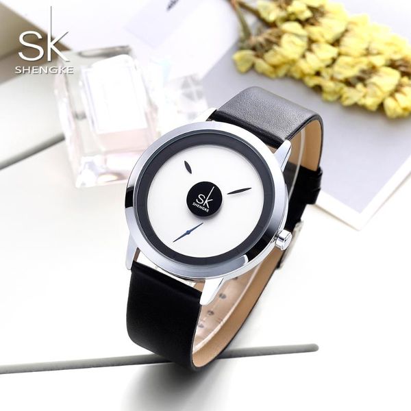 wristwatches shengke women creative watch ladies fashion quartz wrist rotate dial pointer two size clock montre femme, Slivery;brown
wristwatches shengke women creative watch ladies fashion quartz wrist rotate dial pointer two size clock montre femme, Slivery;brown
