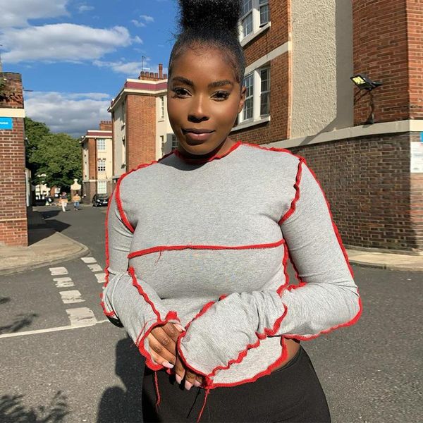 women's t-shirt 2021 spring autumn women fashion streetwear outfits t-shirts long sleeve patchwork bodycon crop top, White
women's t-shirt 2021 spring autumn women fashion streetwear outfits t-shirts long sleeve patchwork bodycon crop top, White