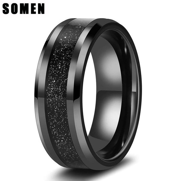 wedding rings somen mens black ring tungsten carbide 8mm bands sandstone inlay high polished beveled edges, Slivery;golden
wedding rings somen mens black ring tungsten carbide 8mm bands sandstone inlay high polished beveled edges, Slivery;golden