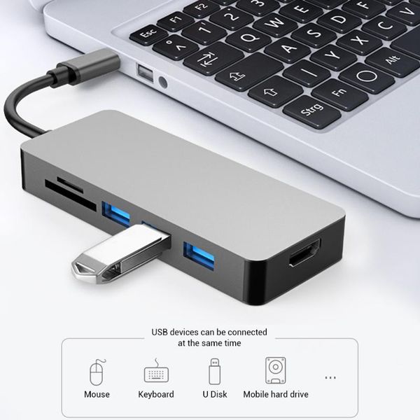hubs 7 in 1 type c hub aluminum alloy splitter usb to usb3.0 4k -compatible pd sd/tf converter for lapphone
hubs 7 in 1 type c hub aluminum alloy splitter usb to usb3.0 4k -compatible pd sd/tf converter for lapphone