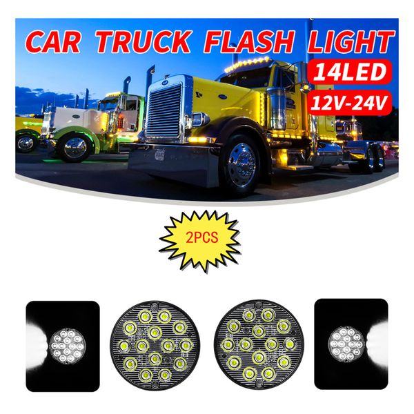 2pcs universal white 12v 24v ultra-thin round 14 led rear light taillight side warning strobe light for truck trailer motorcycle
2pcs universal white 12v 24v ultra-thin round 14 led rear light taillight side warning strobe light for truck trailer motorcycle