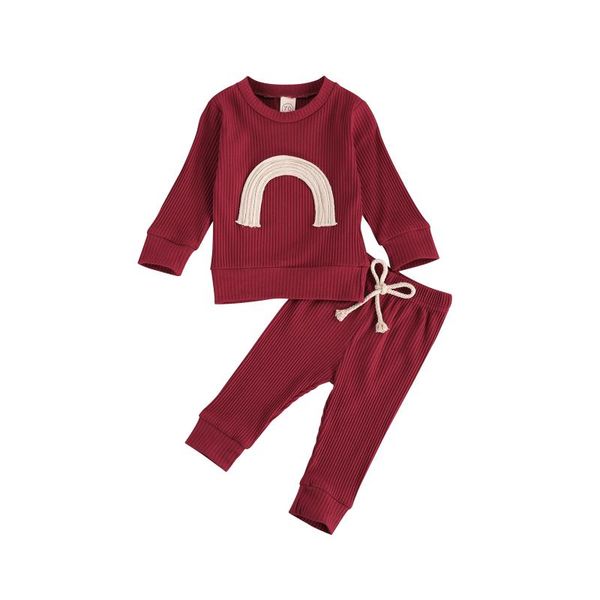 fashion toddler baby girls boys ribbed clothes set knit pullover lace-up pants long sleeves rainbow home sports wear clothing sets, White
fashion toddler baby girls boys ribbed clothes set knit pullover lace-up pants long sleeves rainbow home sports wear clothing sets, White