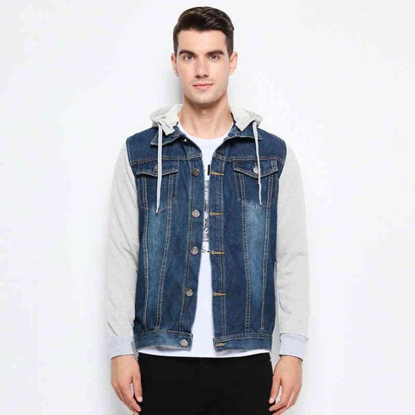 men's jackets denim men hooded jeans mens fashion patchwork hoodies casual cowboy streetwear and coats h3hg, Black;brown
men's jackets denim men hooded jeans mens fashion patchwork hoodies casual cowboy streetwear and coats h3hg, Black;brown