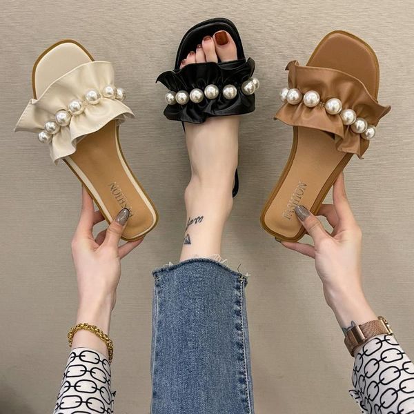 slippers clear jelly shoes woman transparent women summer flat pearl low heels lace up ladies roman beach, Black
slippers clear jelly shoes woman transparent women summer flat pearl low heels lace up ladies roman beach, Black