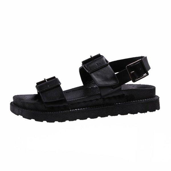 sandals 2021 fashion classic women's solid color all-match open toe simple vamp buckle design casual flat retro, Black
sandals 2021 fashion classic women's solid color all-match open toe simple vamp buckle design casual flat retro, Black