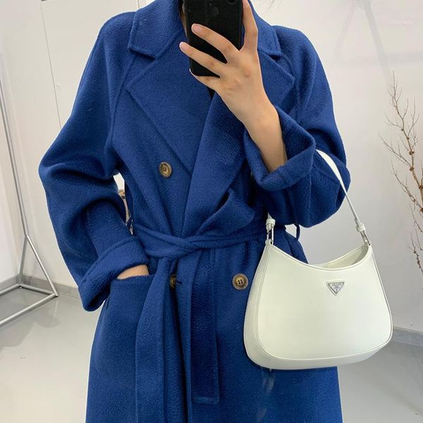 women's wool & blends french hepburn style pure color water ripple double-sided cashmere coat mid-length high-end outerwear, Black
women's wool & blends french hepburn style pure color water ripple double-sided cashmere coat mid-length high-end outerwear, Black