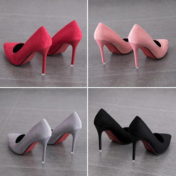 dress shoes 2021 spring and autumn women's high heels solid color suede pointed toe korean stiletto comfortable versatile work, Black
dress shoes 2021 spring and autumn women's high heels solid color suede pointed toe korean stiletto comfortable versatile work, Black
